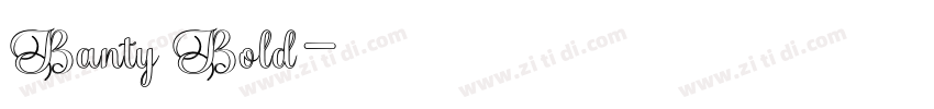 Banty Bold字体转换